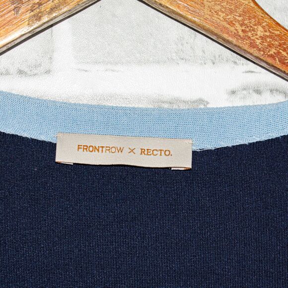FRONTROW x RECTO Color Block Open Cardigan Sweater Fits L - Picture 4 of 11